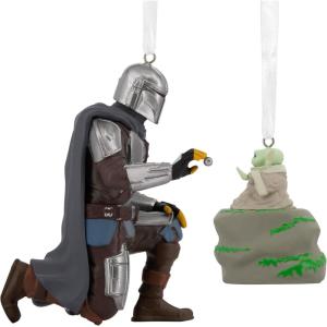 imageHallmark Star Wars The Mandalorian and Grogu Christmas Ornaments Set of 2