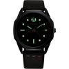 imageCitizen Mens EcoDrive Star Wars Darth Vader Black Ion Plated Case Watch with Gray Leather Strap Black Dial Model BM749800W