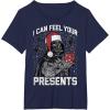 imageStar Wars Christmas Darth Vader I Can Feel Your Presents TShirtNavy Blue
