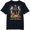 imageStar Wars Christmas Darth Vader Stormtroopers Feel Presents TShirtBlack