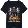 imageStar Wars Christmas Darth Vader Stormtroopers Feel Presents TShirtBlack