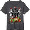 imageStar Wars Christmas Darth Vader Stormtroopers Feel Presents TShirtDark Heather Grey
