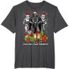 imageStar Wars Christmas Darth Vader Stormtroopers Feel Presents TShirtDark Heather Grey