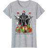imageStar Wars Christmas Darth Vader Stormtroopers Feel Presents TShirtHeather Grey