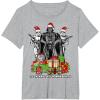 imageStar Wars Christmas Darth Vader Stormtroopers Feel Presents TShirtHeather Grey