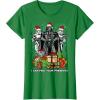 imageStar Wars Christmas Darth Vader Stormtroopers Feel Presents TShirtKelly Green