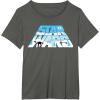 imageStar Wars Christmas Holiday Logo Hoth ATAT Reindeer Funny TShirtAsphalt Grey