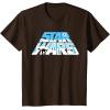 imageStar Wars Christmas Holiday Logo Hoth ATAT Reindeer Funny TShirtBrown
