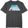 imageStar Wars Christmas Holiday Logo Hoth ATAT Reindeer Funny TShirtDark Heather Grey