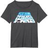 imageStar Wars Christmas Holiday Logo Hoth ATAT Reindeer Funny TShirtDark Heather Grey