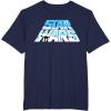 imageStar Wars Christmas Holiday Logo Hoth ATAT Reindeer Funny TShirtNavy Blue