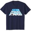 imageStar Wars Christmas Holiday Logo Hoth ATAT Reindeer Funny TShirtNavy Blue