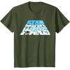 imageStar Wars Christmas Holiday Logo Hoth ATAT Reindeer Funny TShirtOlive Green