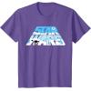 imageStar Wars Christmas Holiday Logo Hoth ATAT Reindeer Funny TShirtPurple Heather