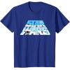 imageStar Wars Christmas Holiday Logo Hoth ATAT Reindeer Funny TShirtRoyal Blue