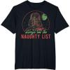 imageStar Wars Christmas Naughty List Vader TShirtBlack