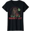 imageStar Wars Christmas Naughty List Vader TShirtBlack
