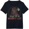 imageStar Wars Christmas Naughty List Vader TShirtBlack