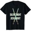 imageStar Wars Christmas Silent Night Jedi Knight Lightsabers TShirtBlack