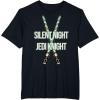 imageStar Wars Christmas Silent Night Jedi Knight Lightsabers TShirtBlack