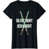 imageStar Wars Christmas Silent Night Jedi Knight Lightsabers TShirtBlack