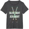 imageStar Wars Christmas Silent Night Jedi Knight Lightsabers TShirtDark Heather Grey