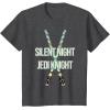 imageStar Wars Christmas Silent Night Jedi Knight Lightsabers TShirtDark Heather Grey