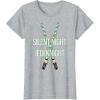 imageStar Wars Christmas Silent Night Jedi Knight Lightsabers TShirtHeather Grey