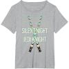 imageStar Wars Christmas Silent Night Jedi Knight Lightsabers TShirtHeather Grey