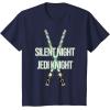 imageStar Wars Christmas Silent Night Jedi Knight Lightsabers TShirtNavy Blue