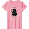 imageStar Wars Darth Vader Cute Christmas Holiday Merry Sithmas TShirtPink