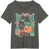 imageStar Wars Grogu Festive Window Christmas Happy Holidays TShirtAsphalt Grey