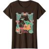 imageStar Wars Grogu Festive Window Christmas Happy Holidays TShirtBrown