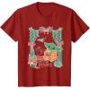 imageStar Wars Grogu Festive Window Christmas Happy Holidays TShirtCranberry Red