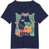 imageStar Wars Grogu Festive Window Christmas Happy Holidays TShirtNavy Blue