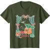 imageStar Wars Grogu Festive Window Christmas Happy Holidays TShirtOlive Green