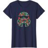 imageStar Wars Holiday Christmas Death Star Stormtrooper Helmet TShirtNavy Blue