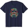imageStar Wars Holiday Christmas Death Star Stormtrooper Helmet TShirtNavy Blue