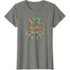 imageStar Wars Holiday Christmas Death Star Stormtrooper Helmet TShirtOlive Heather