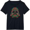 imageStar Wars Holiday Christmas Imperial Icon Darth Vader Helmet TShirtBlack