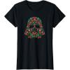 imageStar Wars Holiday Christmas Imperial Icon Darth Vader Helmet TShirtBlack