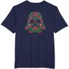 imageStar Wars Holiday Christmas Imperial Icon Darth Vader Helmet TShirtNavy Blue