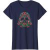 imageStar Wars Holiday Christmas Imperial Icon Darth Vader Helmet TShirtNavy Blue