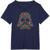 imageStar Wars Holiday Christmas Imperial Icon Darth Vader Helmet TShirtNavy Blue