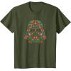 imageStar Wars Holiday Christmas Imperial Icon Darth Vader Helmet TShirtOlive Green