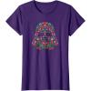 imageStar Wars Holiday Christmas Imperial Icon Darth Vader Helmet TShirtPurple