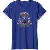 imageStar Wars Holiday Christmas Imperial Icon Darth Vader Helmet TShirtRoyal Blue