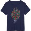 imageStar Wars Holiday Christmas Rebel Symbols Millennium Falcon TShirtNavy Blue