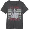 imageStar Wars I Love Yule Leia Christmas Humor TShirt TShirtDark Heather Grey