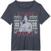 imageStar Wars I Love Yule Leia Christmas Humor TShirt TShirtHeather Blue